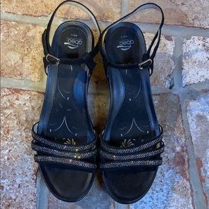 Abeo Black Rhinestone sandal